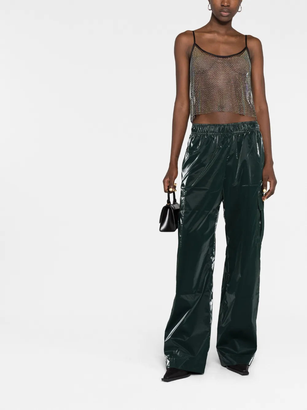 Taila Crystal-Embellished Mesh Vest