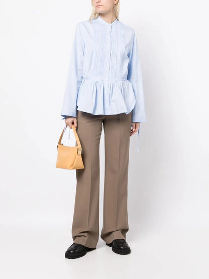 Peplum Button-Up Shirt