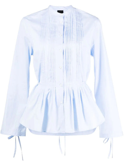 Peplum Button-Up Shirt