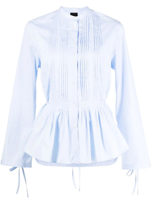Peplum Button-Up Shirt