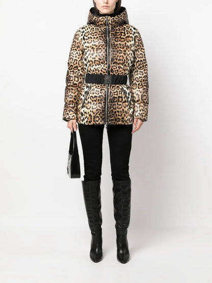 Leopard-Print Padded Jacket