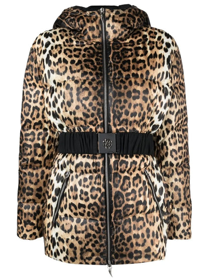 Leopard-Print Padded Jacket