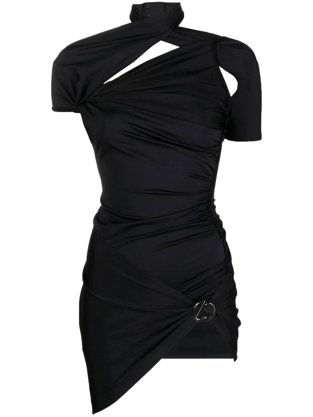 Asymmetric Draped Minidress