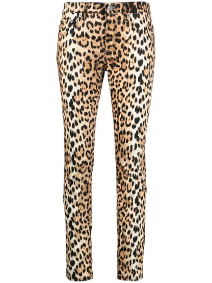 Leopard-Print Jeans