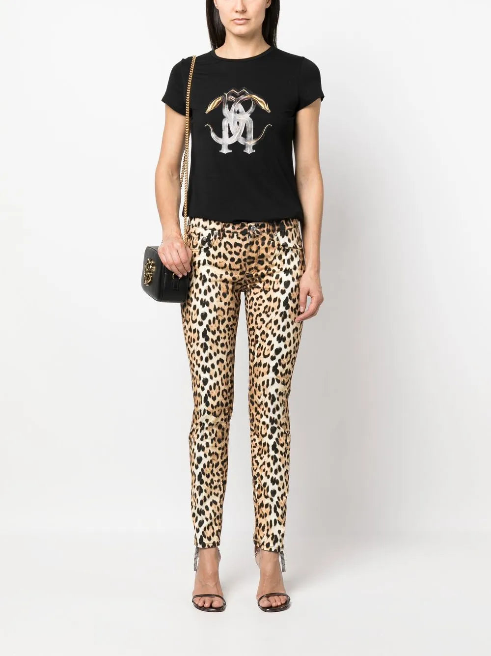 Leopard-Print Jeans