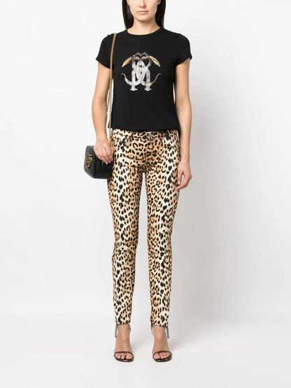 Leopard-Print Jeans