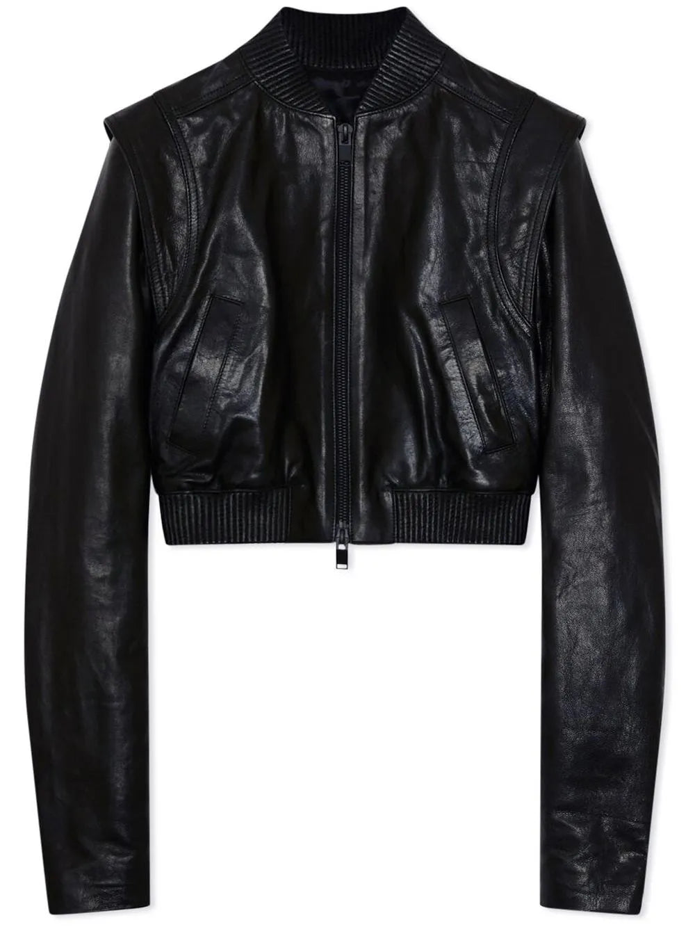 Doreen Cropped Leather Jacket