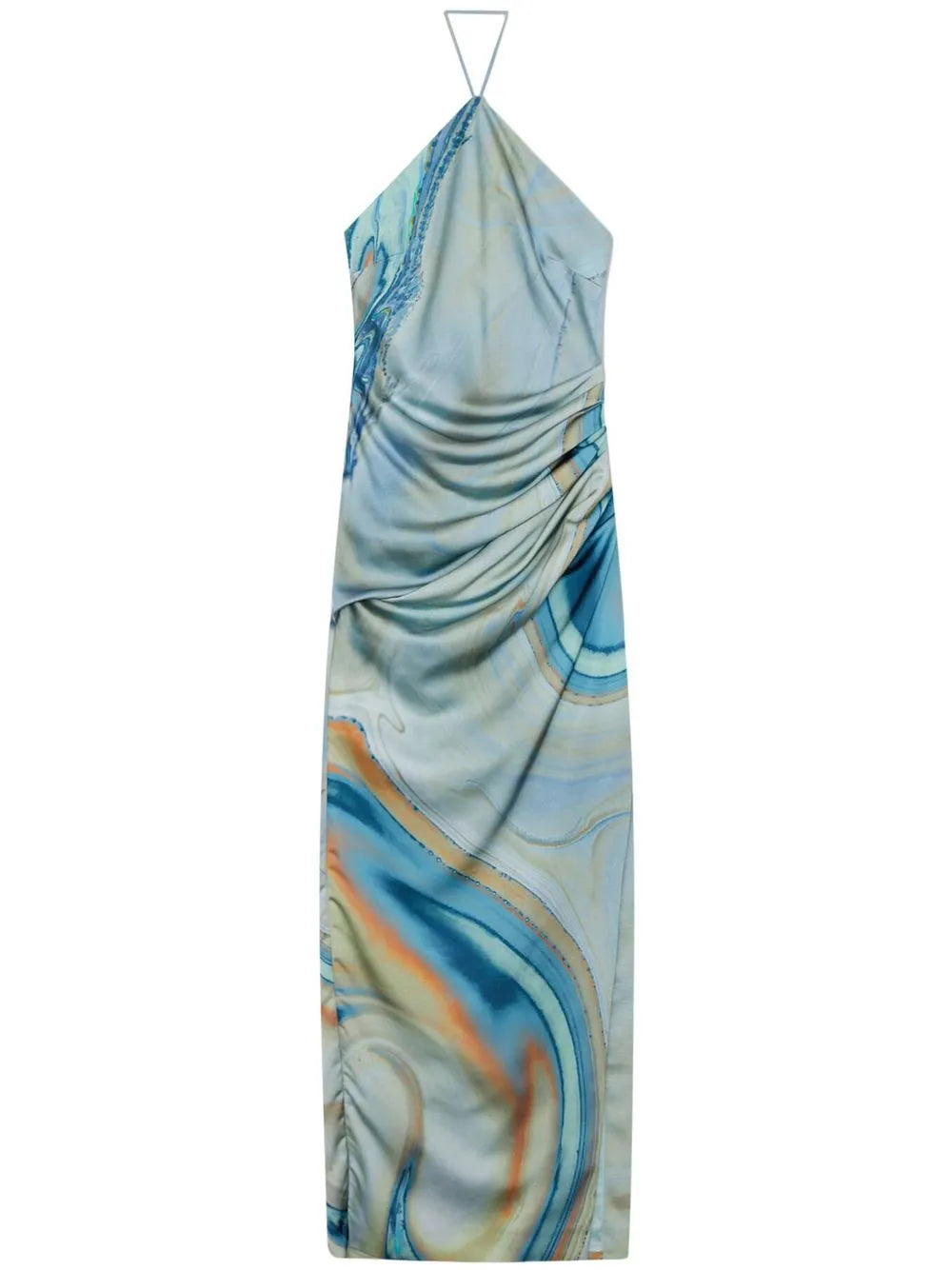 Hansel Marble-Print Gown