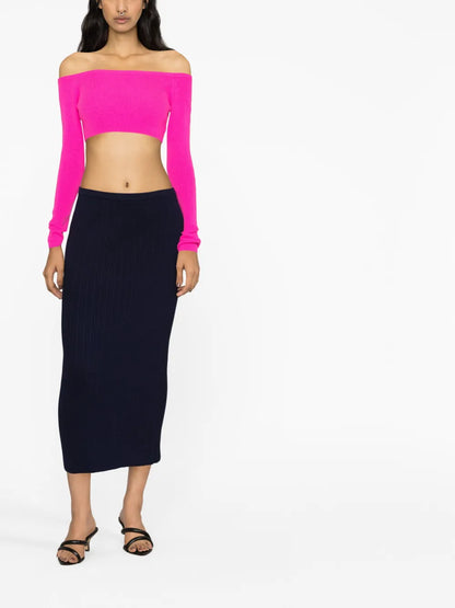 Cable-Knit Pencil Skirt