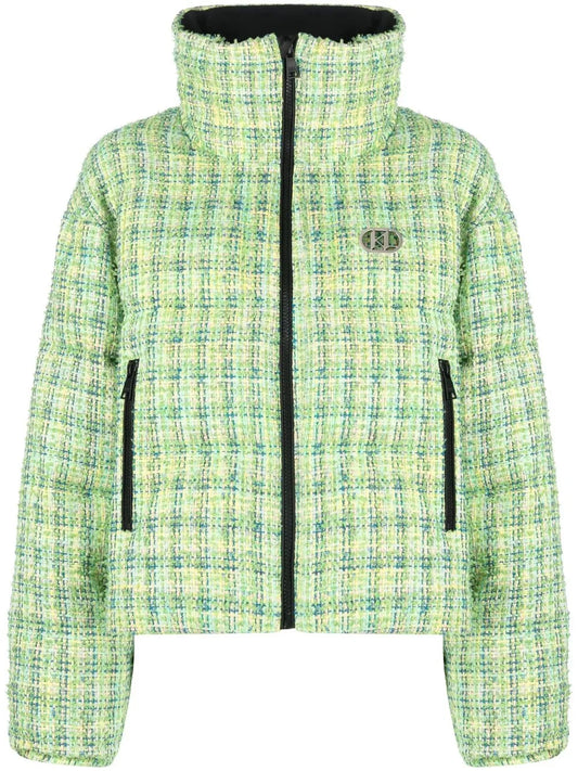 Bouclé Zip-Up Puffer Jacket