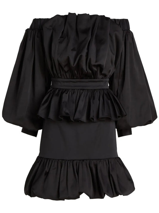 Hun'S Pick Ruffled Mini Dress