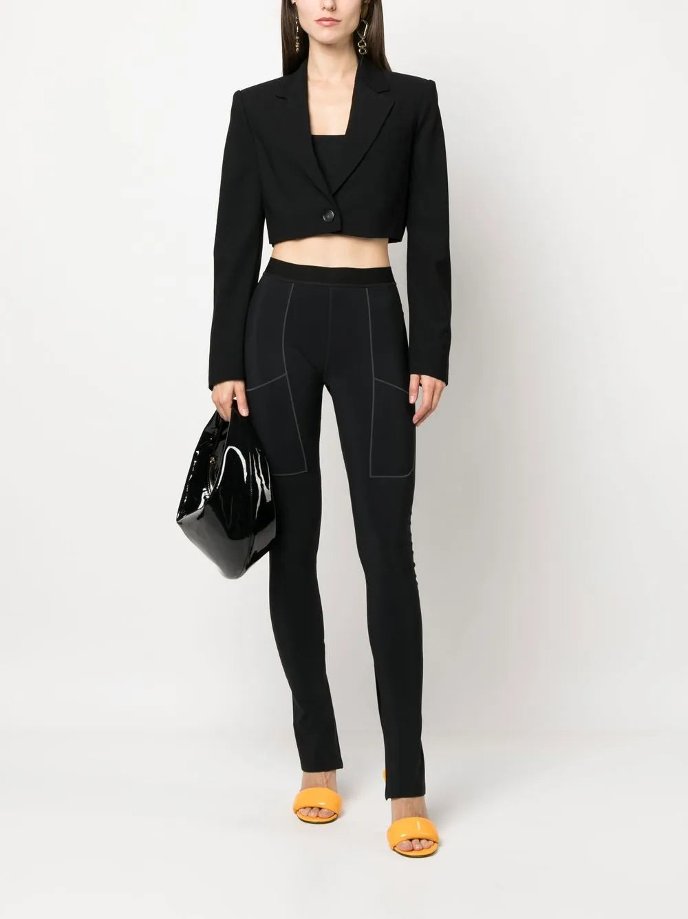 Stretch-Design Slit Leggings