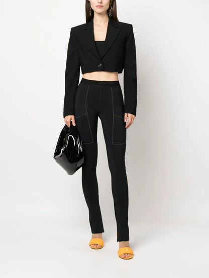 Stretch-Design Slit Leggings