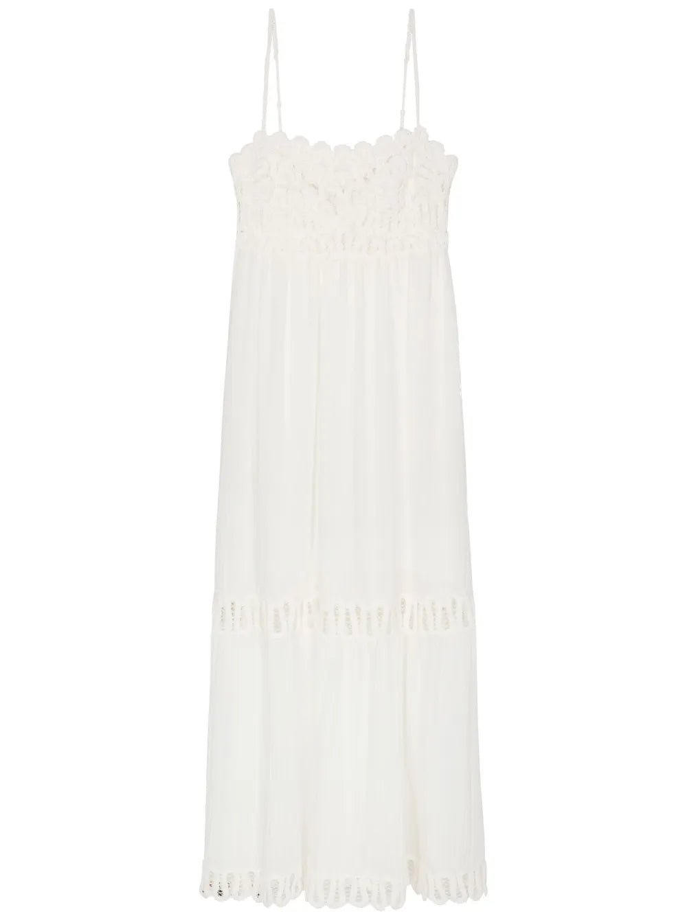 Sleeveless Lace-Embellished Dress