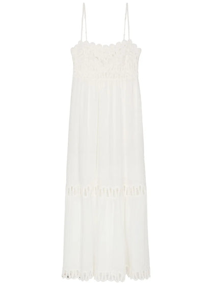 Sleeveless Lace-Embellished Dress