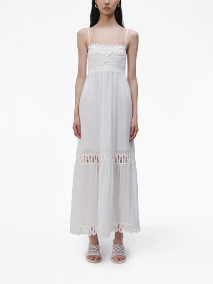 Sleeveless Lace-Embellished Dress