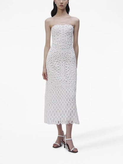 Sleeveless Lace Midi Dress