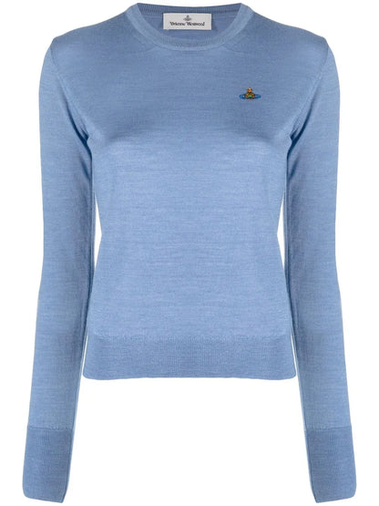 Orb-Embroidery Fine-Knit Jumper