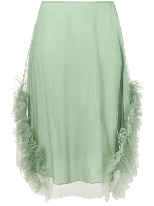 Lionel Ruffle-Trim Tulle Skirt