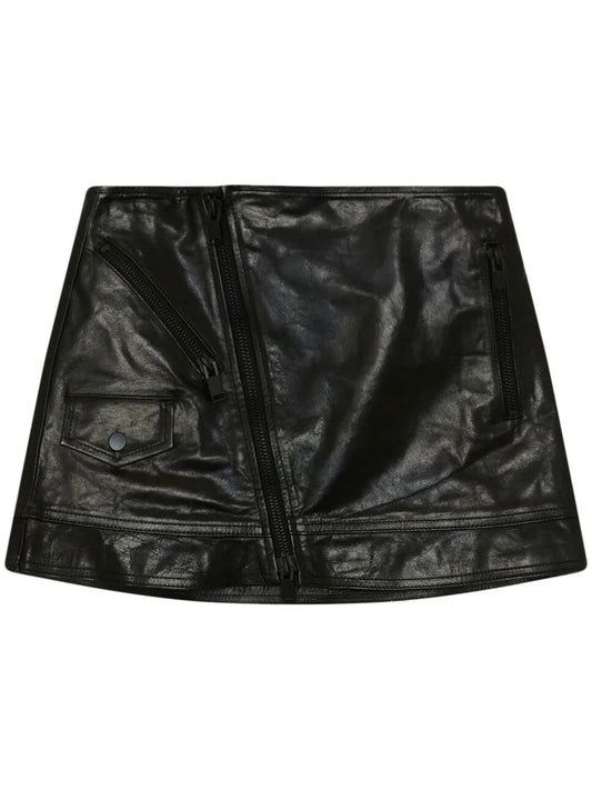 Hannah Faux-Leather Mini Skirt