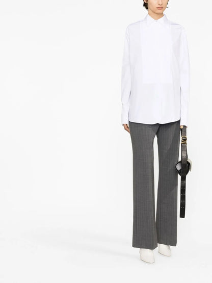 Long-Sleeve Button-Fastening Shirt