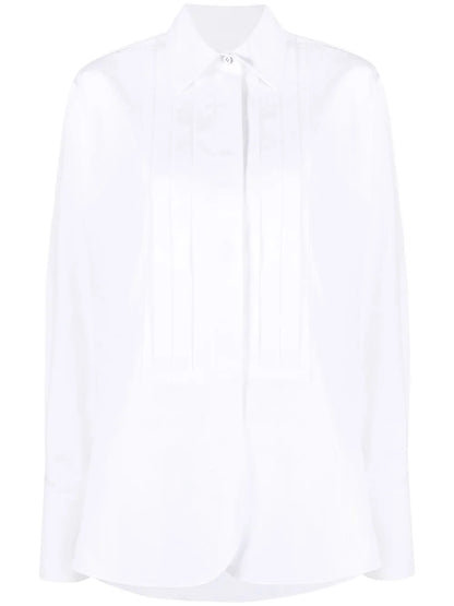 Long-Sleeve Button-Fastening Shirt