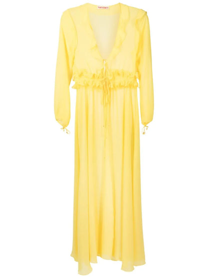 Ruffled Maxi Beach Dress