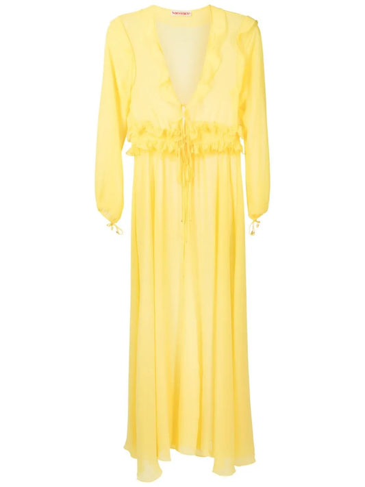 Ruffled Maxi Beach Dress