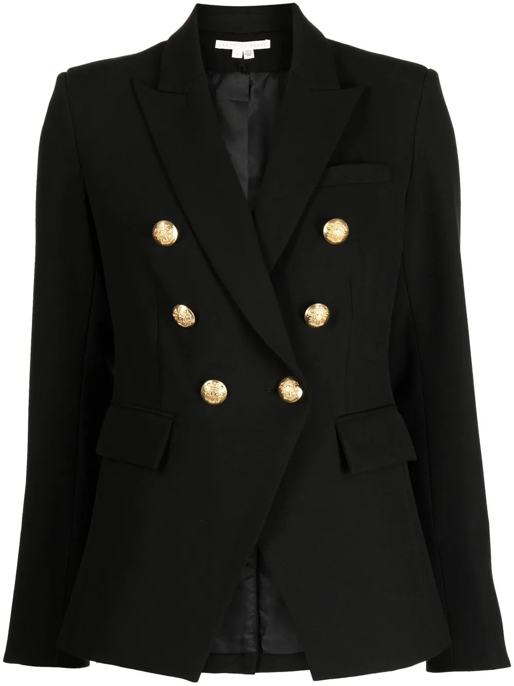 Double-Breasted Golden-Buttons Blazer