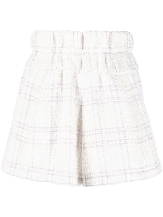 High-Waist Tweed Shorts