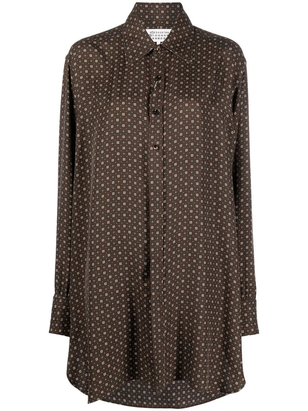 Tie-Print Silk Shirt