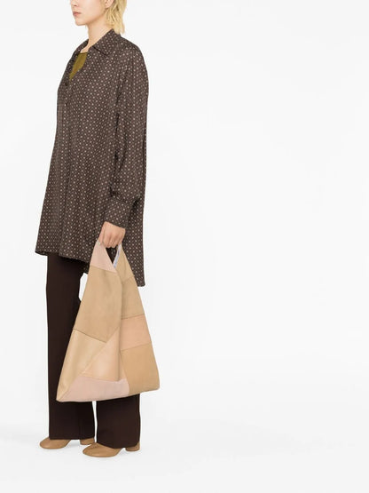 Tie-Print Silk Shirt