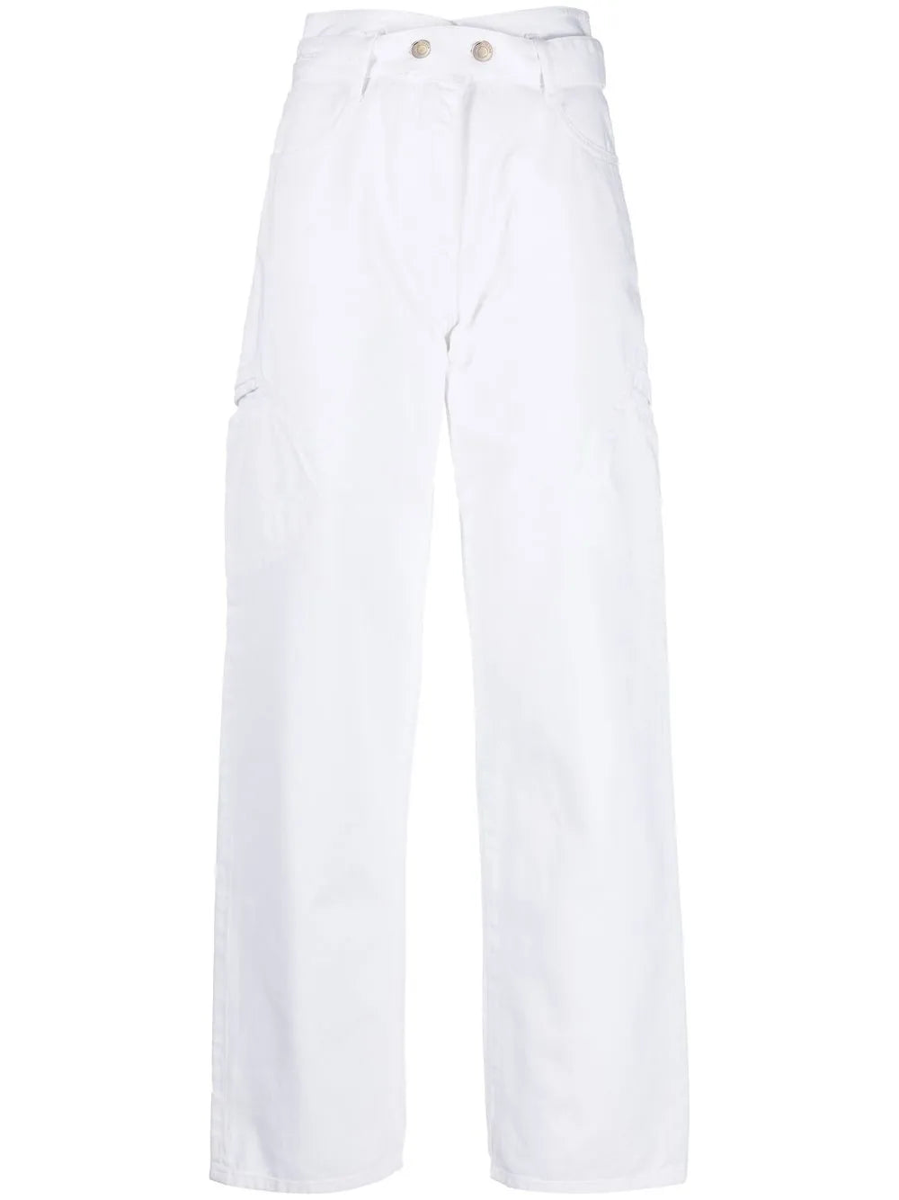 Belted Straight-Leg Jeans