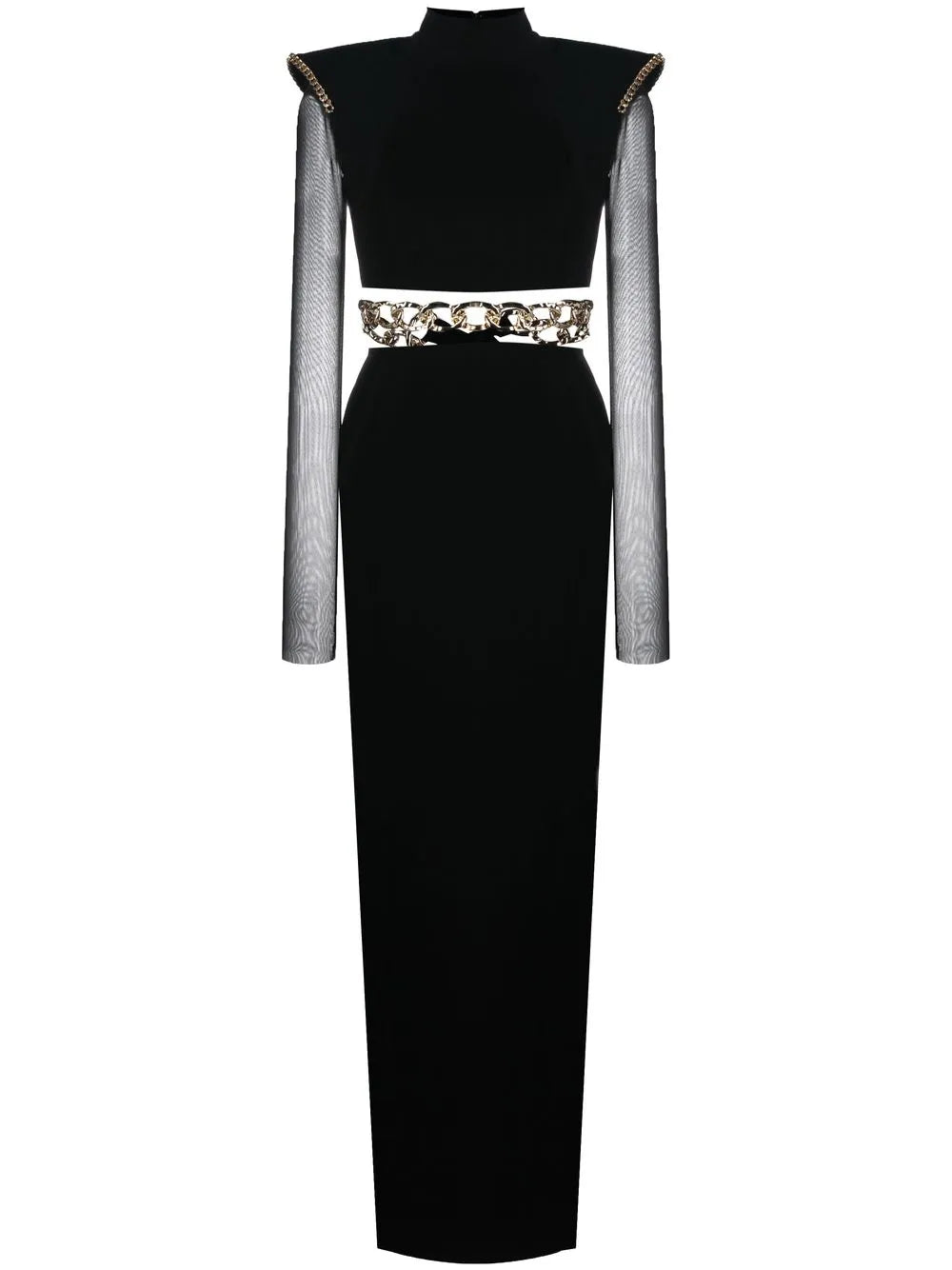 Chain-Link Detail Maxi Dress
