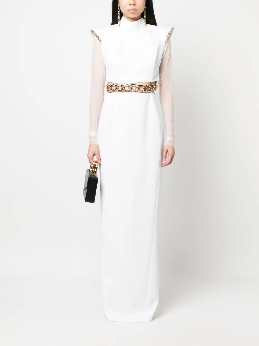 Chain-Detail Maxi Dress