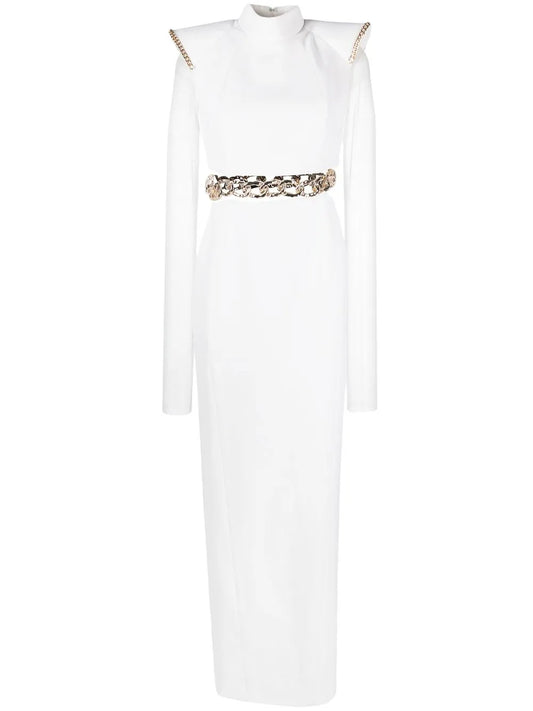 Chain-Detail Maxi Dress