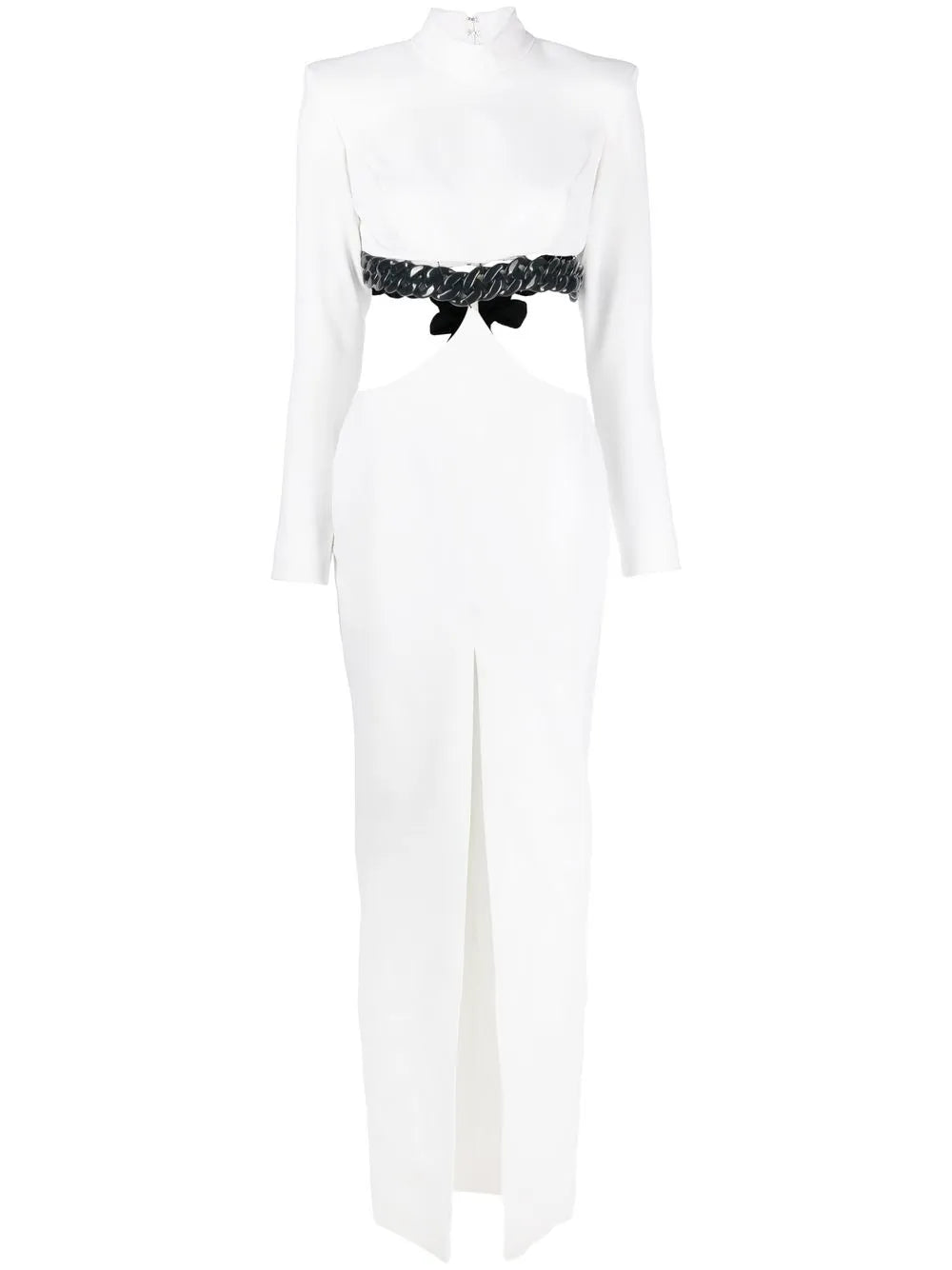 Chain-Detail Cut-Out Maxi Dress