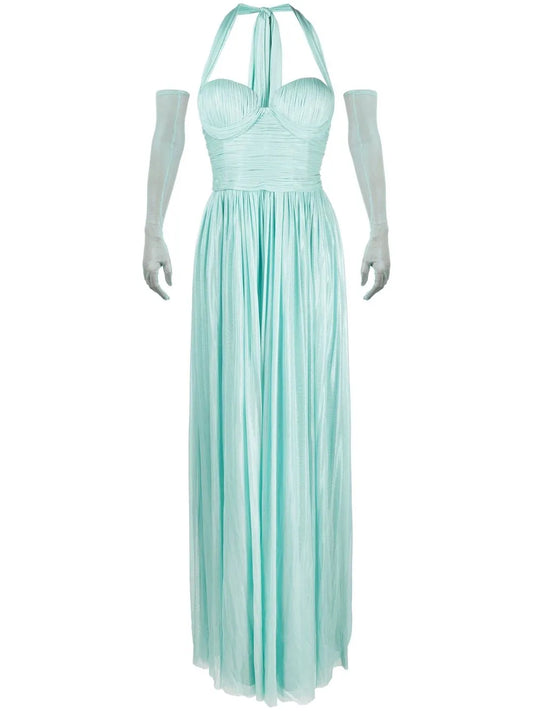 Sleeveless Tulle Maxi Dress