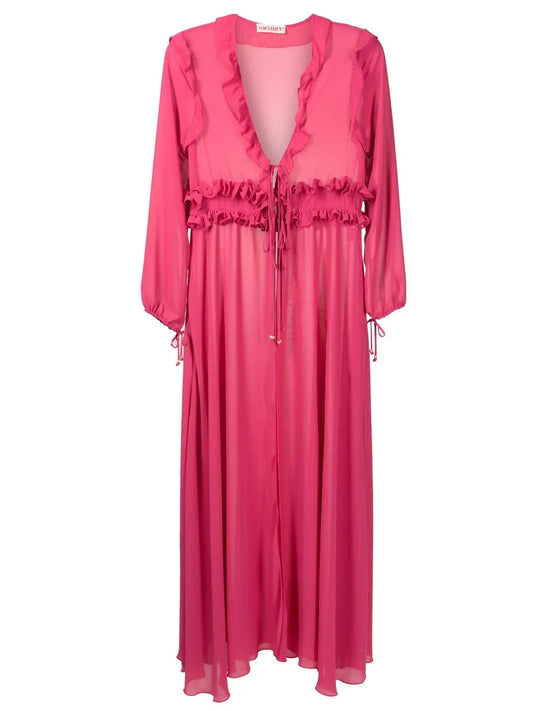 Ruffled Maxi Beach Dress