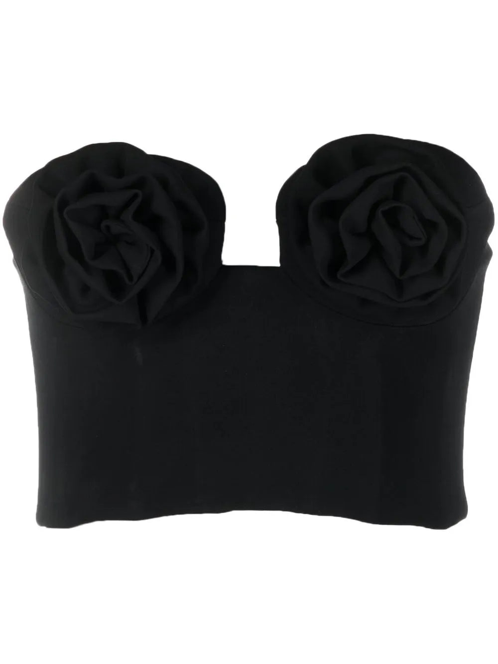 Flower Applique Bustier-Style Top