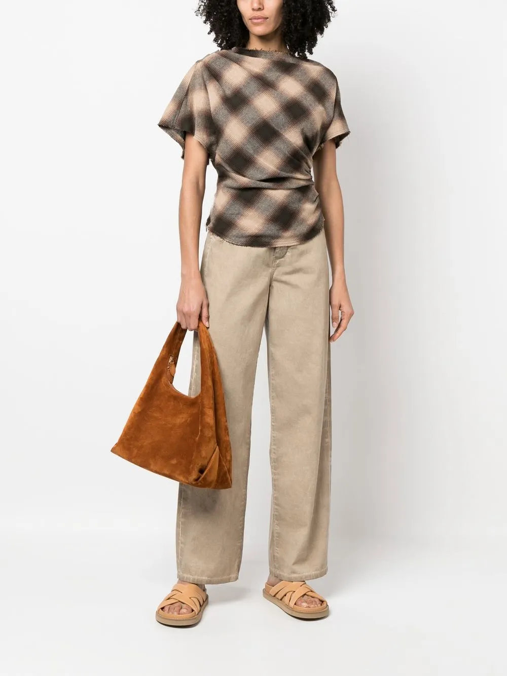 High-Waisted Straight-Leg Jeans