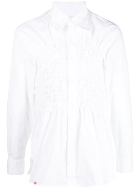 Smocking Stitch Long-Sleeve Shirt