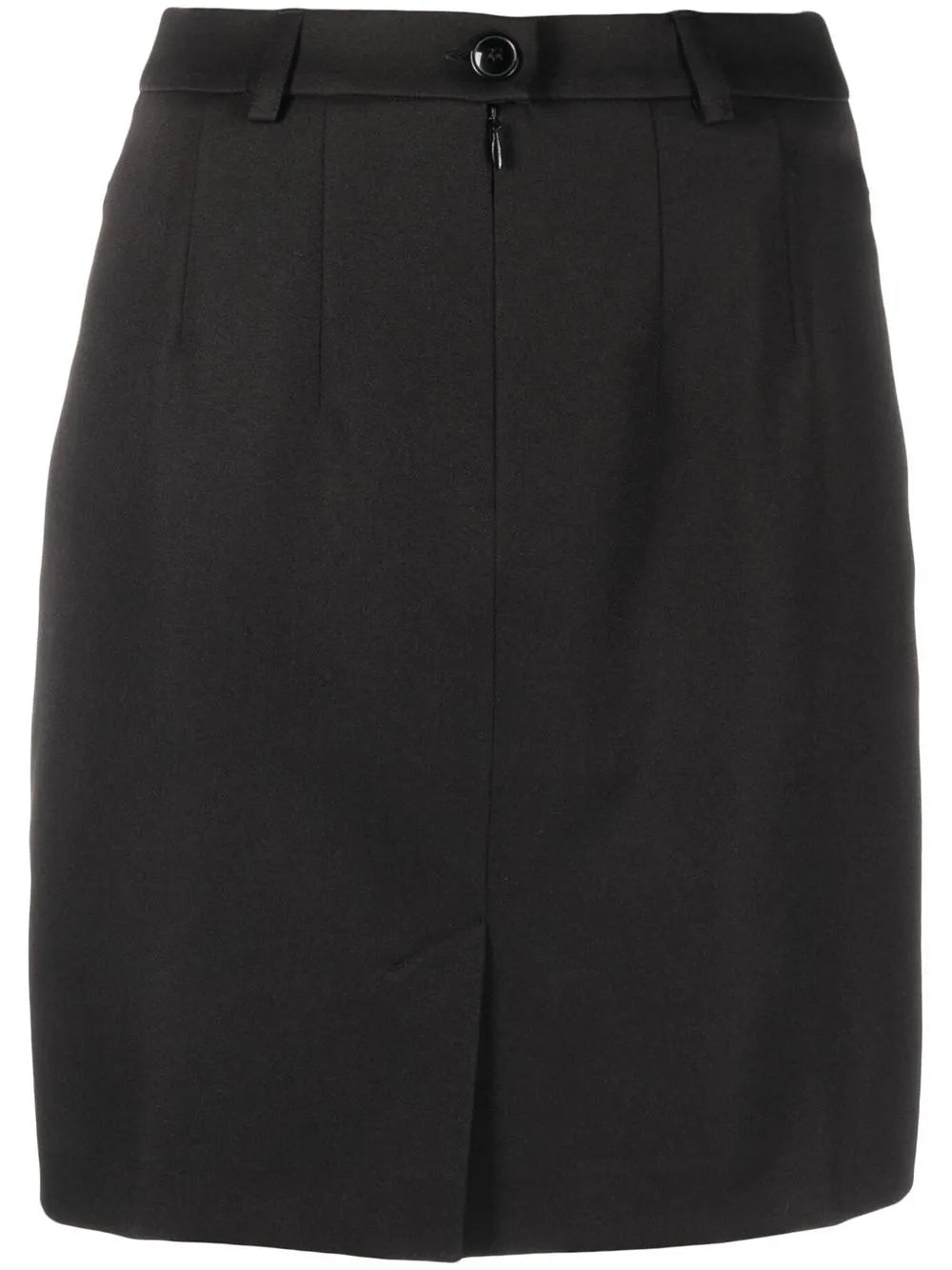 High-Waisted Logo-Patch Skirt