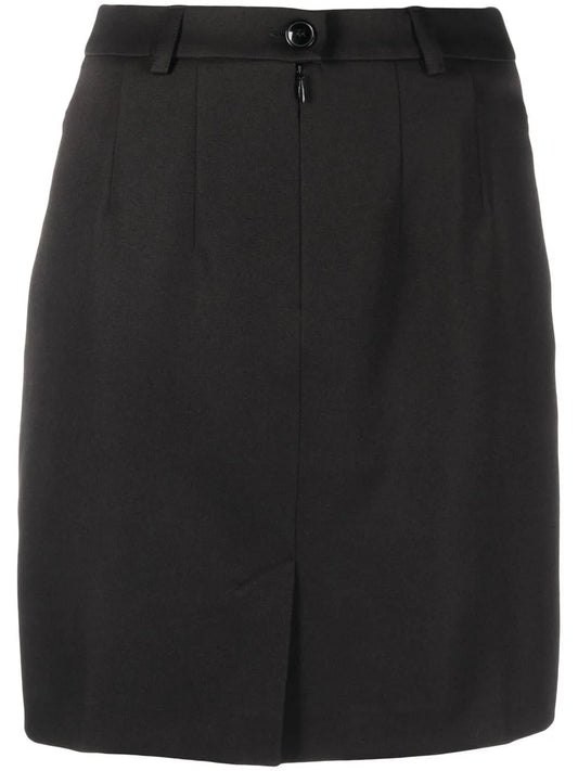 High-Waisted Logo-Patch Skirt