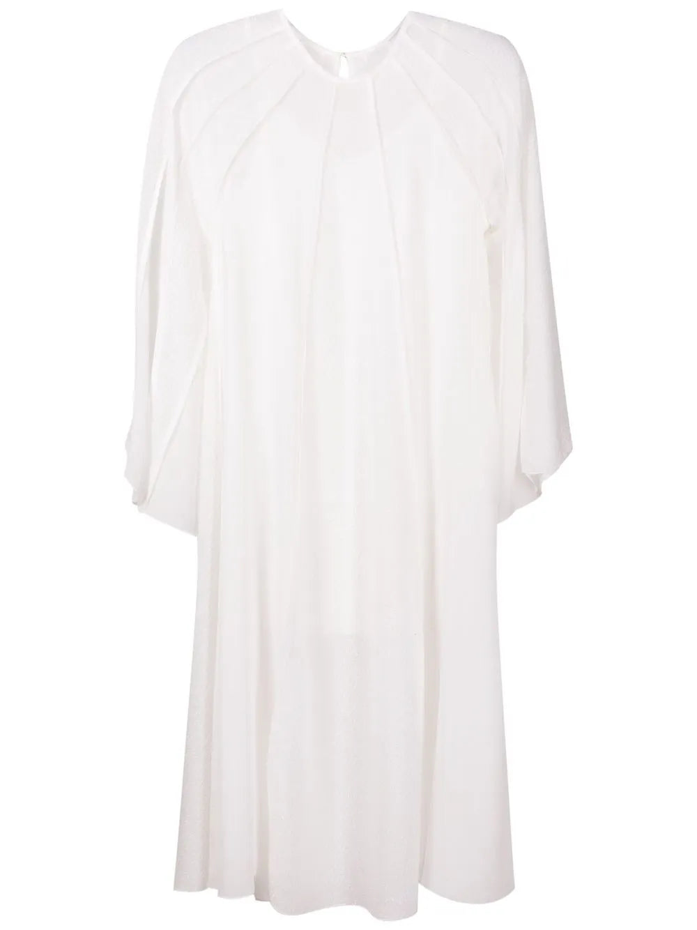 Wide-Sleeved Fringe-Detail Dress
