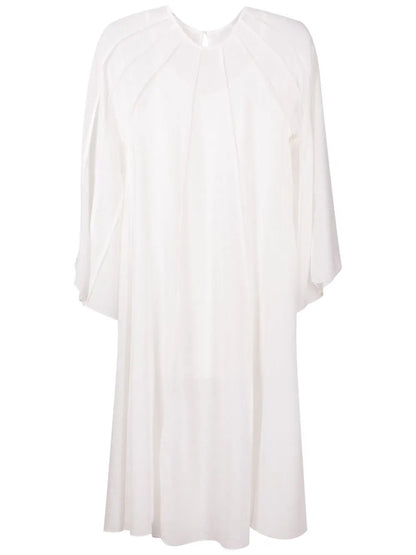 Wide-Sleeved Fringe-Detail Dress