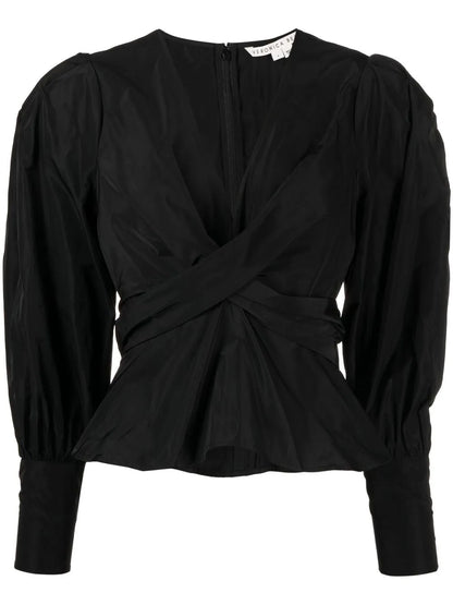 Twist Detail V-Neck Blouse