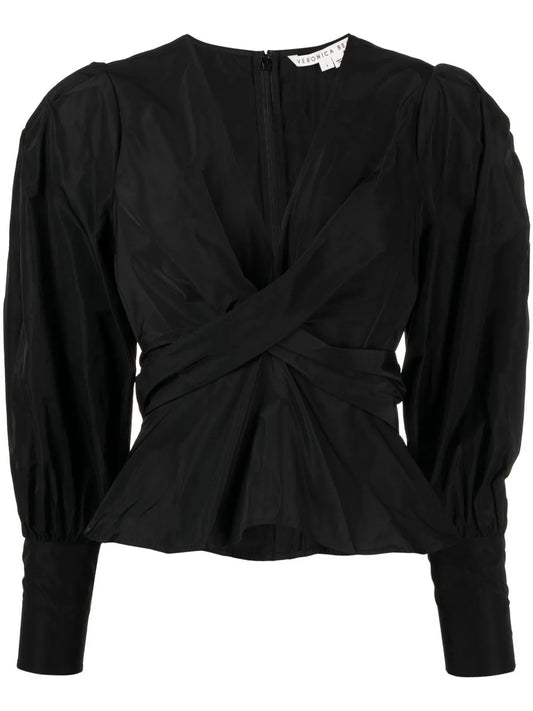 Twist Detail V-Neck Blouse
