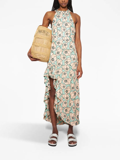 Gerbera Floral-Print Dress