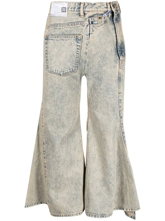 Cropped Flared Denim Jeans